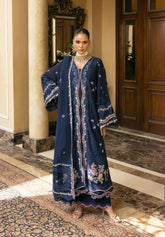3-PC Unstitched Embroidered Karandi Luxury Winter Collection By Elaf Premium | EWK-6B AMBER HAZE